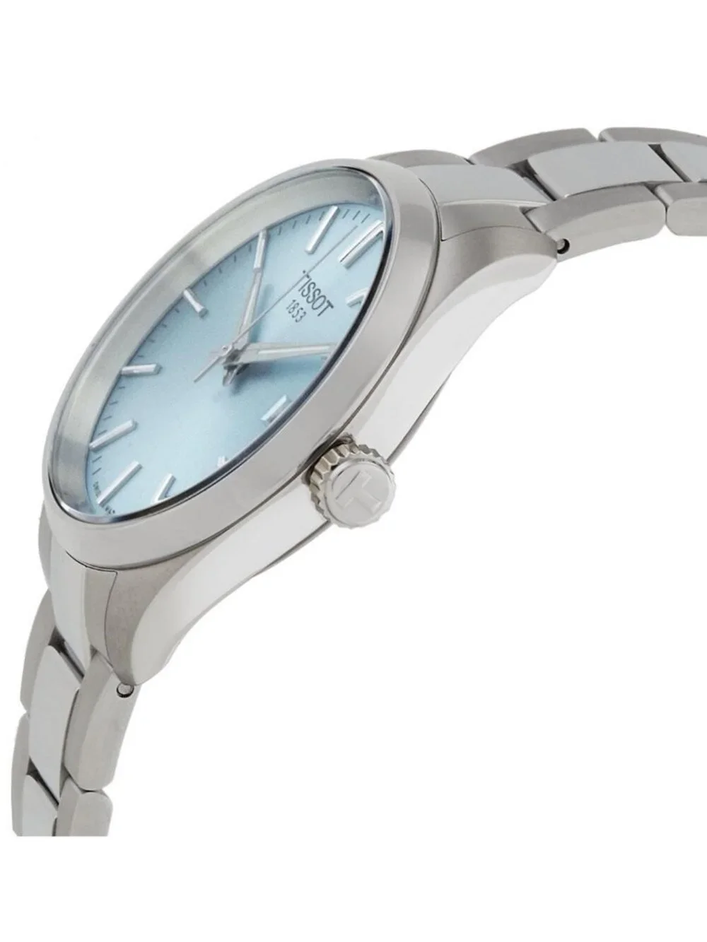 NWT Tissot PR 100 Quartz Ice Blue Dial Ladies Watch